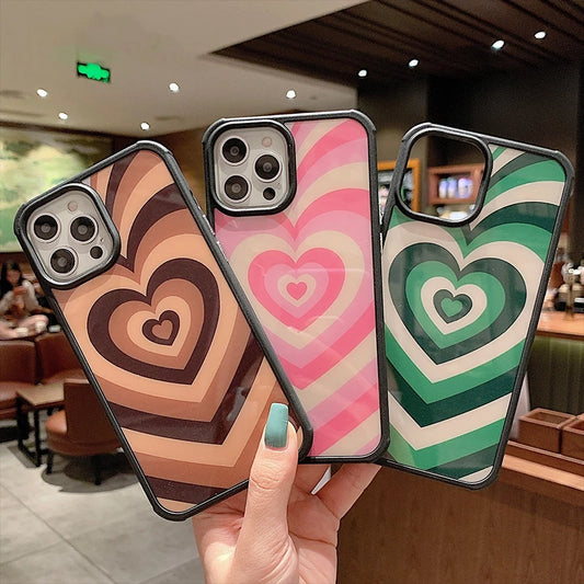 Coffee love Heart Phone Case For iPhone Soft TPU Shockproof Back