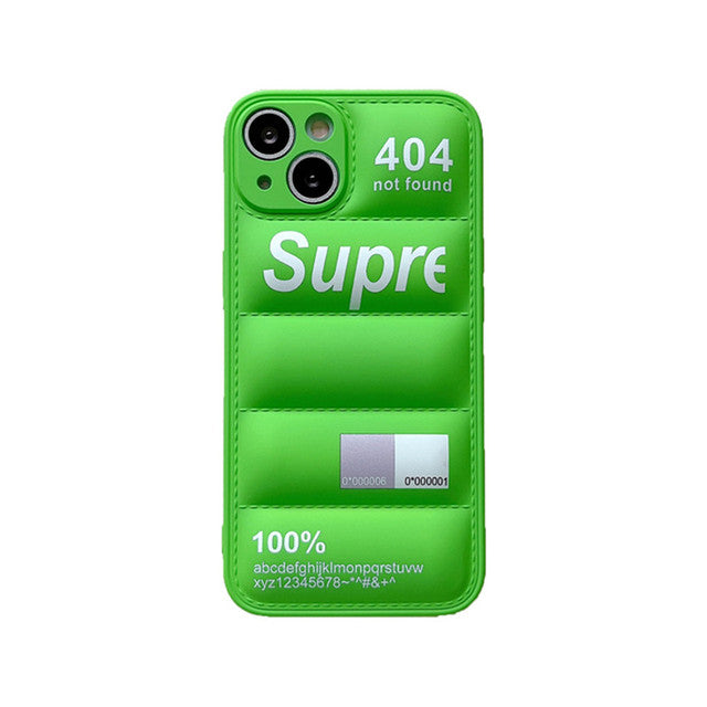Fashion Brand Down Jacket Phone The Puffer Case For IPhone 13 12 11 Pro Max X/XS XR 7/8 Plus Soft Silicone Cover 404!
