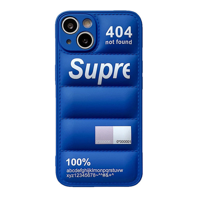 Fashion Brand Down Jacket Phone The Puffer Case For IPhone 13 12 11 Pro Max X/XS XR 7/8 Plus Soft Silicone Cover 404!