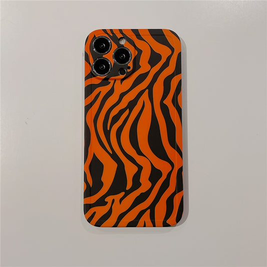 Luxury Tiger skin Pattern Back Cover for iPhone 7 8 Plus SE 20 X XR XS 11 12 13 Pro MAX Soft Silicone Matte Phone Case Couqes