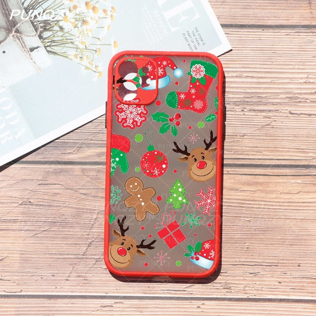 New year gift santa claus Christmas Phone Case For iphone 13 Pro max 12 Pro Max 11 Pro Max XR X XS MAX 6S 8 7 Plus Hard PC CASE