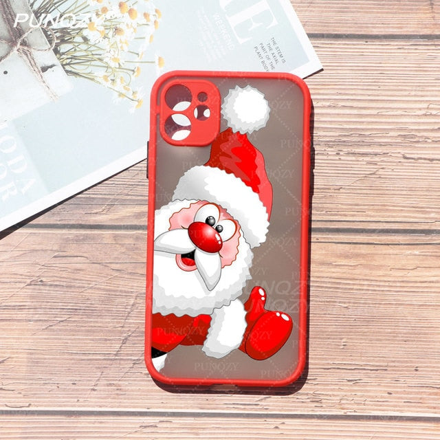 New year gift santa claus Christmas Phone Case For iphone 13 Pro max 12 Pro Max 11 Pro Max XR X XS MAX 6S 8 7 Plus Hard PC CASE