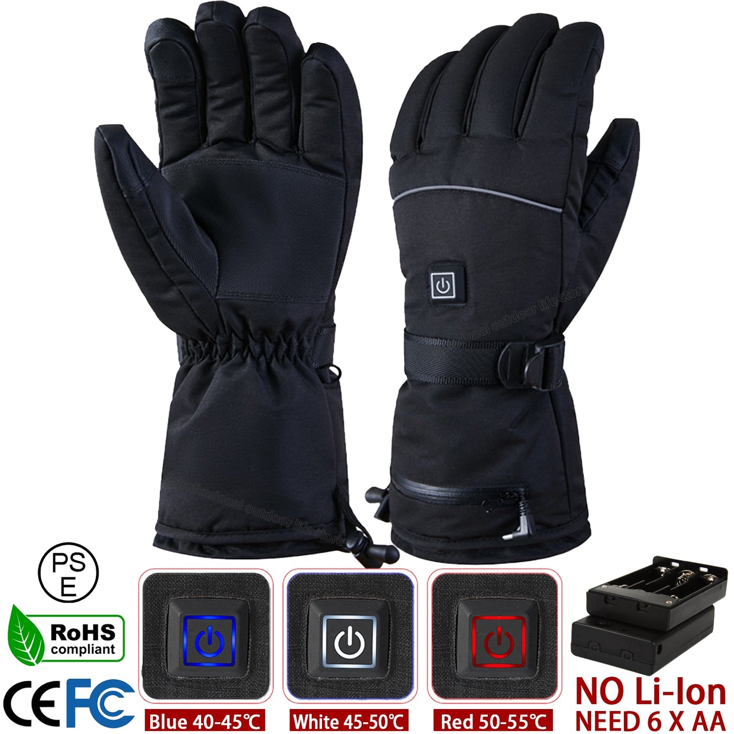 Winter Gloves 3M Cotton Heating Hand Warmer Electric Thermal Gloves Waterproof Snowboard Cycling Motorcycle Bicycle Ski Outdoor