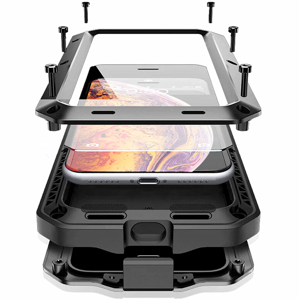 TACTICAL Shockproof armor Metal Aluminum phone Case for iPhone 11 Pro XS MAX XR X 7 8 6 6S Plus 5S 5 SE 2020 Full Protective Bumper Cover