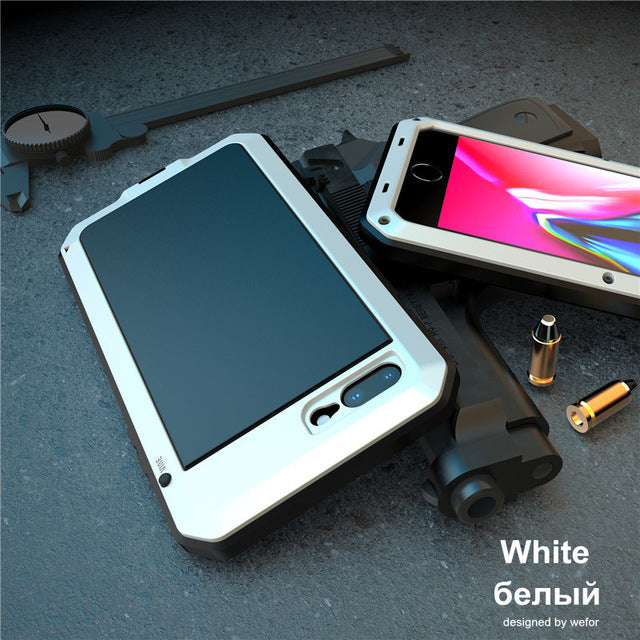 TACTICAL Shockproof armor Metal Aluminum phone Case for iPhone 11 Pro XS MAX XR X 7 8 6 6S Plus 5S 5 SE 2020 Full Protective Bumper Cover