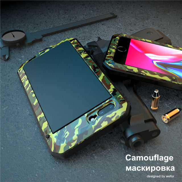 TACTICAL Shockproof armor Metal Aluminum phone Case for iPhone 11 Pro XS MAX XR X 7 8 6 6S Plus 5S 5 SE 2020 Full Protective Bumper Cover