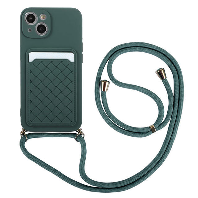 Silicone Crossbody Lanyard Strap Phone Case For iPhone 13 Pro Max 12 11 Pro Max XS Max X XR 7 8 Plus 11Pro Shockproof Back Cover