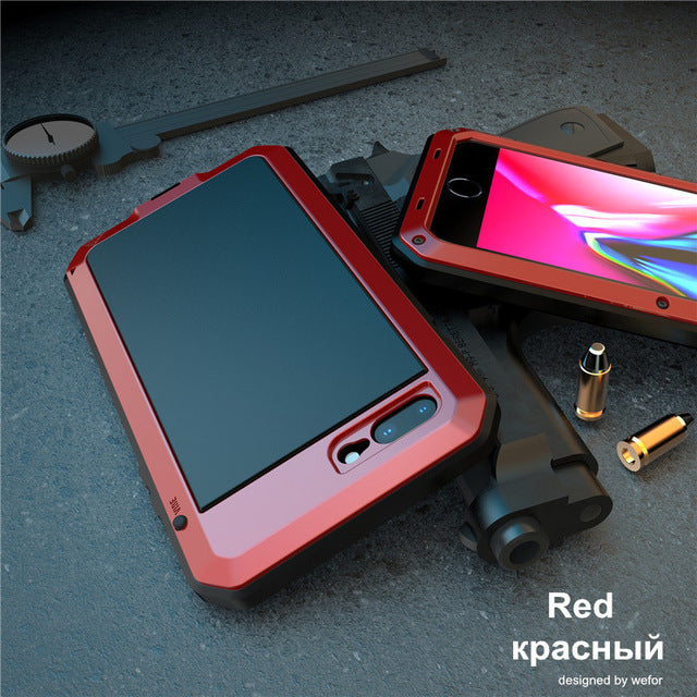 TACTICAL Shockproof armor Metal Aluminum phone Case for iPhone 11 Pro XS MAX XR X 7 8 6 6S Plus 5S 5 SE 2020 Full Protective Bumper Cover