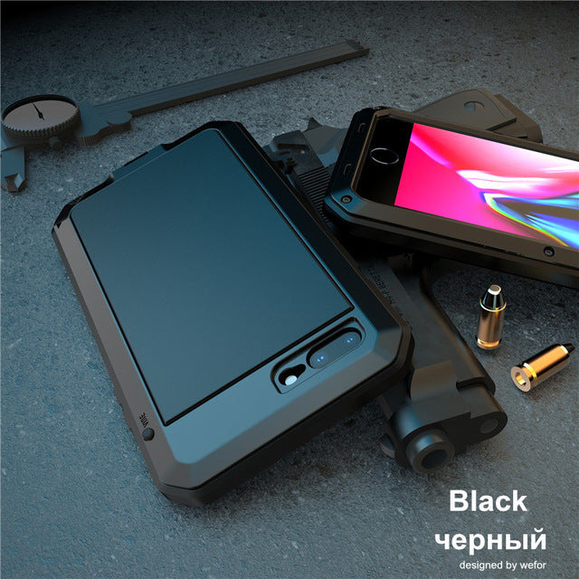 TACTICAL Shockproof armor Metal Aluminum phone Case for iPhone 11 Pro XS MAX XR X 7 8 6 6S Plus 5S 5 SE 2020 Full Protective Bumper Cover
