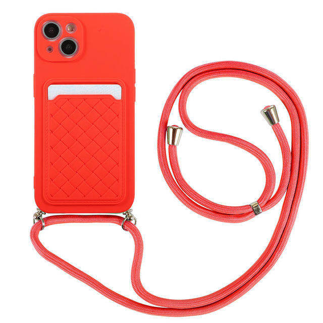 Silicone Crossbody Lanyard Strap Phone Case For iPhone 13 Pro Max 12 11 Pro Max XS Max X XR 7 8 Plus 11Pro Shockproof Back Cover